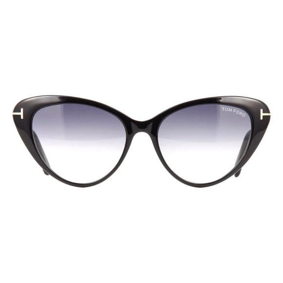 New TOM FORD Harlow Black Cat Eye FT0869/S 01B Sunglasses Women - Picture 2 of 4